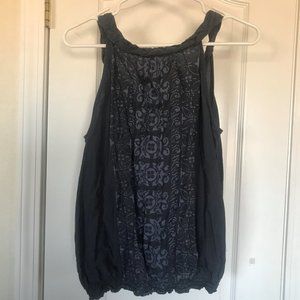 grey twisted top sleeveless top